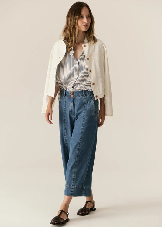 POL - Carsen Crop Denim Pant | Light Wash POL