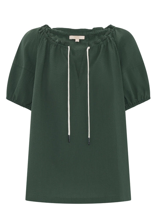 POL - Seersucker Tie Top | Green