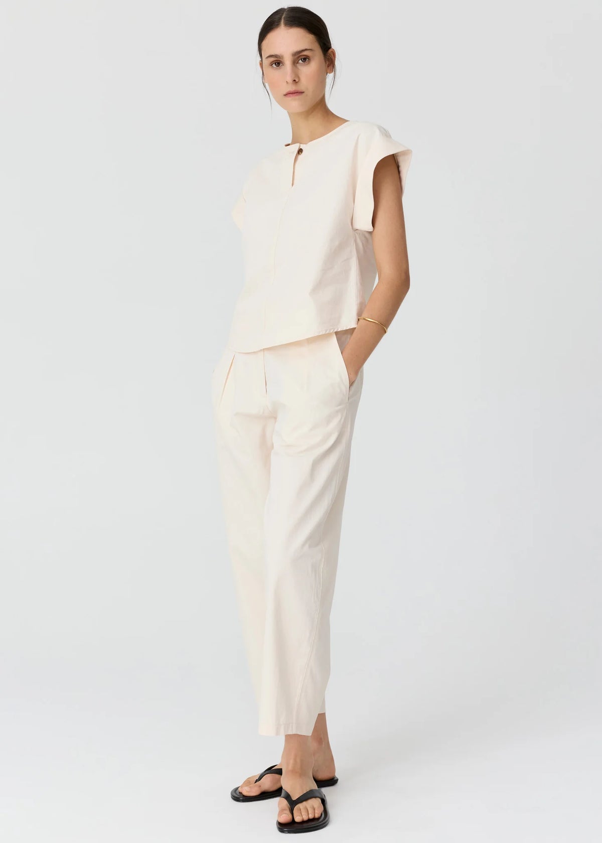 POL - Alma Barrel Pant | Pebble