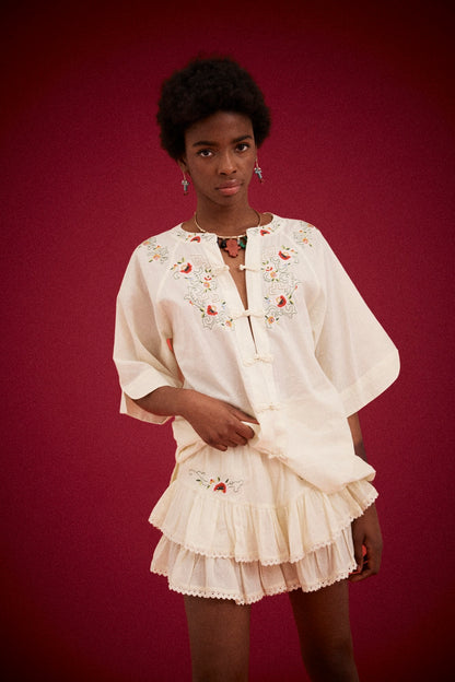Kinga Csilla - Reka Embroidered Fae Frill Skort