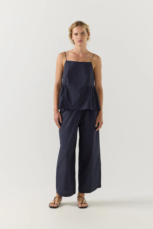 Foemina - Sabine Pant | Navy Poplin Foemina