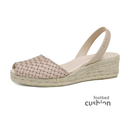 Ria Menorca Australia - Trenza Low Jute Wedge Espadrilles | Stone