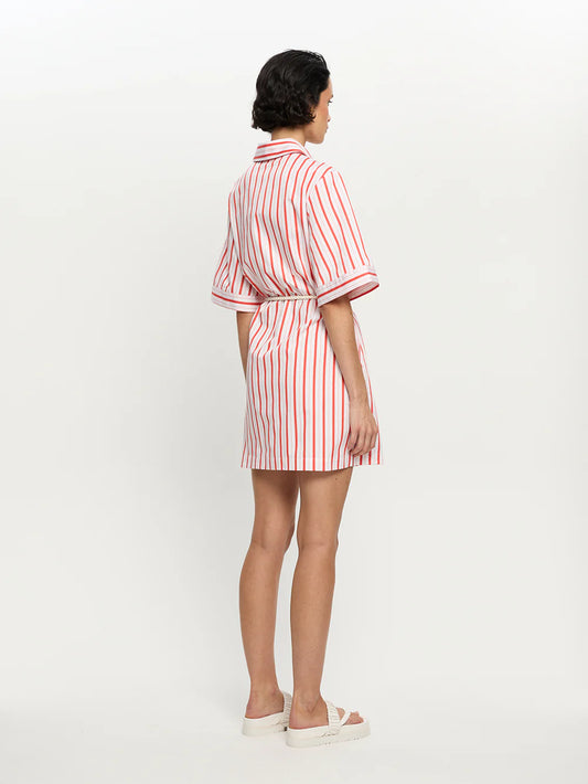 KIVARI - Maddie Mini Dress | Red Stripe