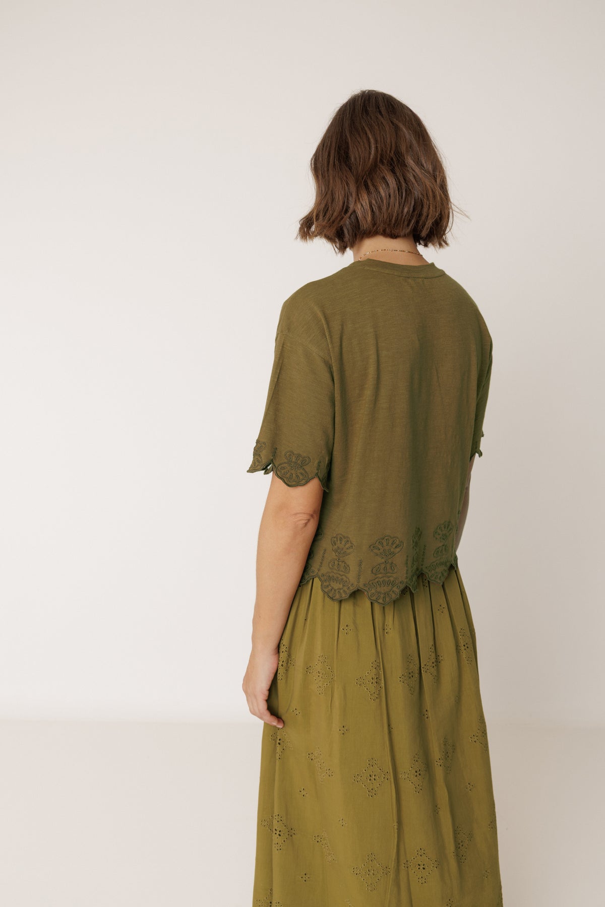 Indi & Cold - Boxy Embroidered Tee