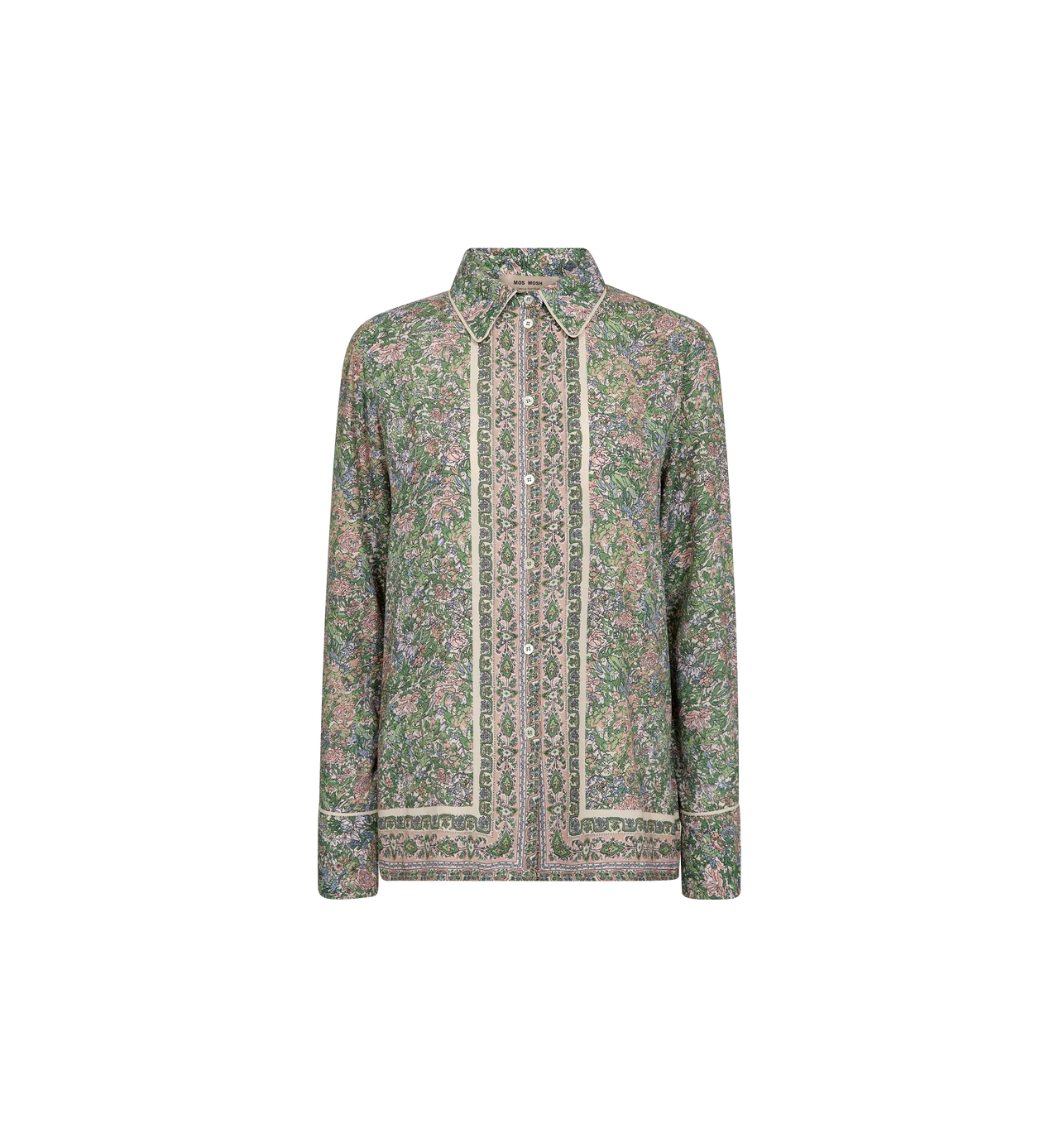 MOS MOSH - Kana Flowish Orchid Shirt | Turf Green