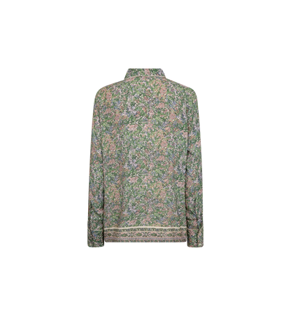 MOS MOSH - Kana Flowish Orchid Shirt | Turf Green