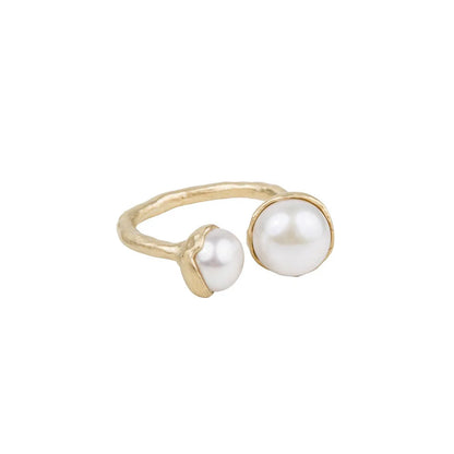 FAIRLEY - Double Pearl Ring | Gold