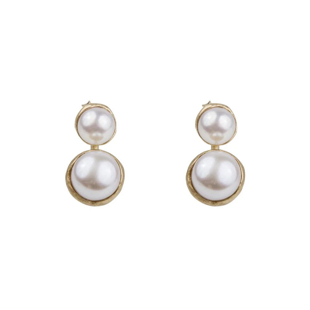 FAIRLEY - Double Pearl Ear Jackets | Gold