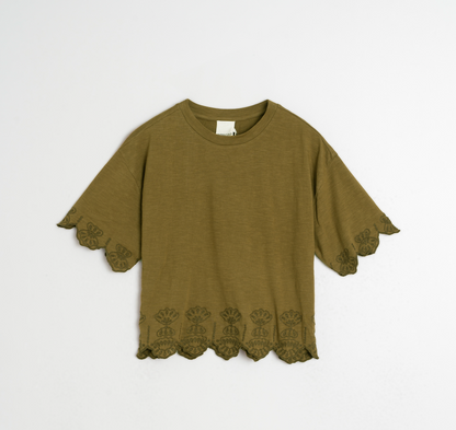 Indi & Cold - Boxy Embroidered Tee