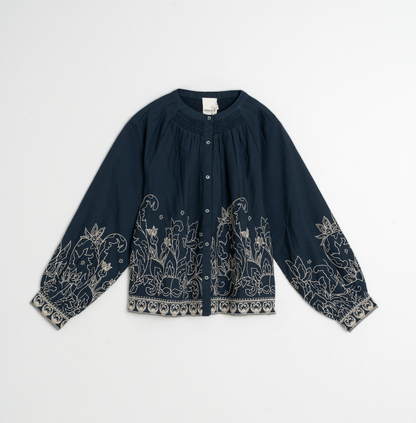 Indi & Cold - Floral Hem Blouse