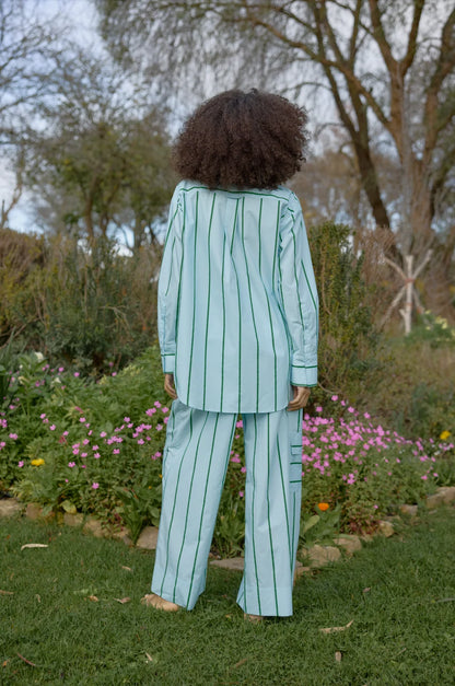 ASTON STUDIO - Buddy Shirt | Bluebell stripe