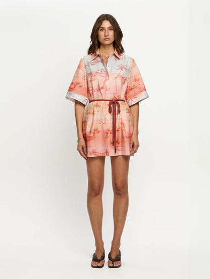 KIVARI - Sunset Mini Dress | Blue Orange