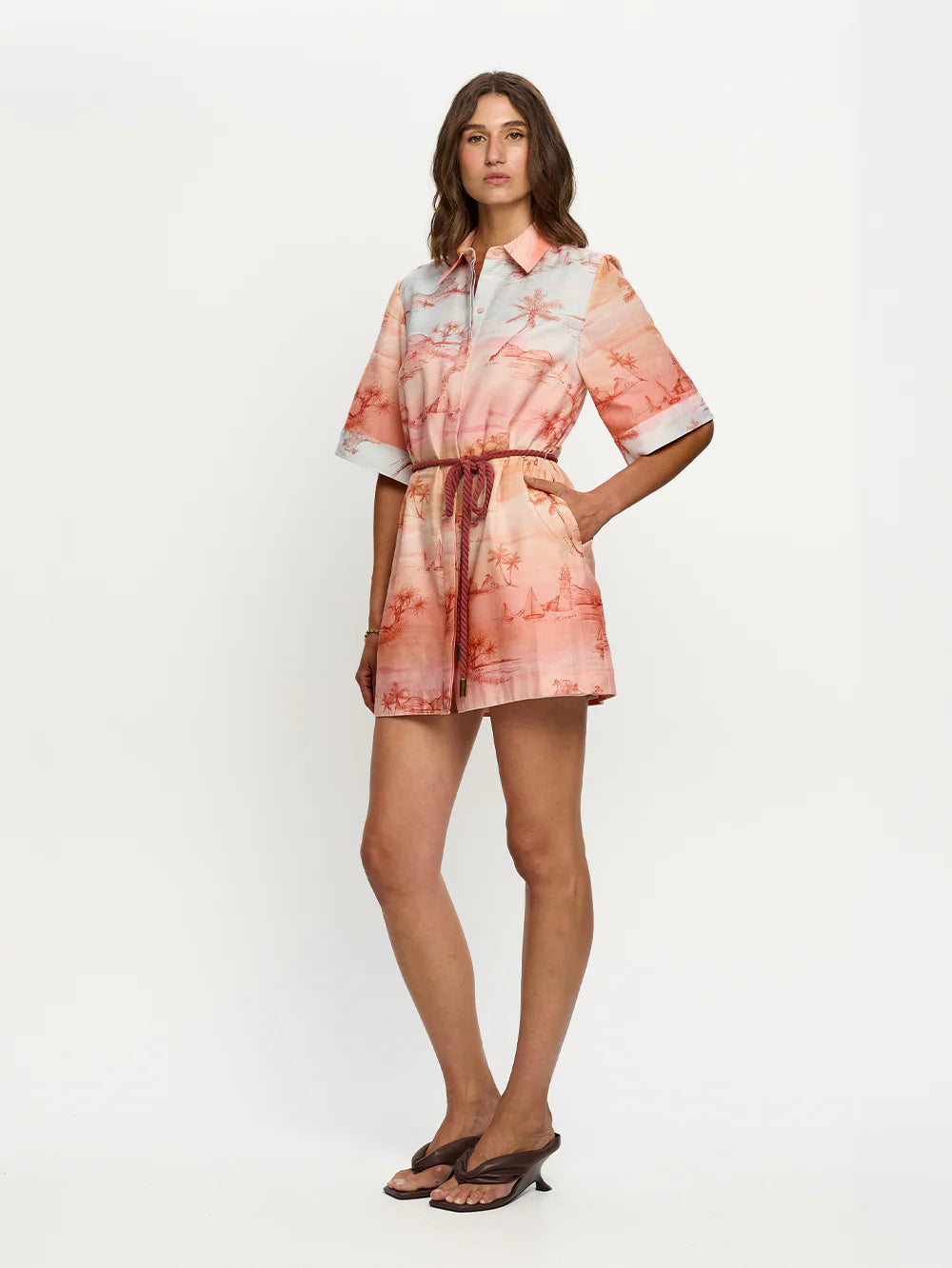 KIVARI - Sunset Mini Dress | Blue Orange