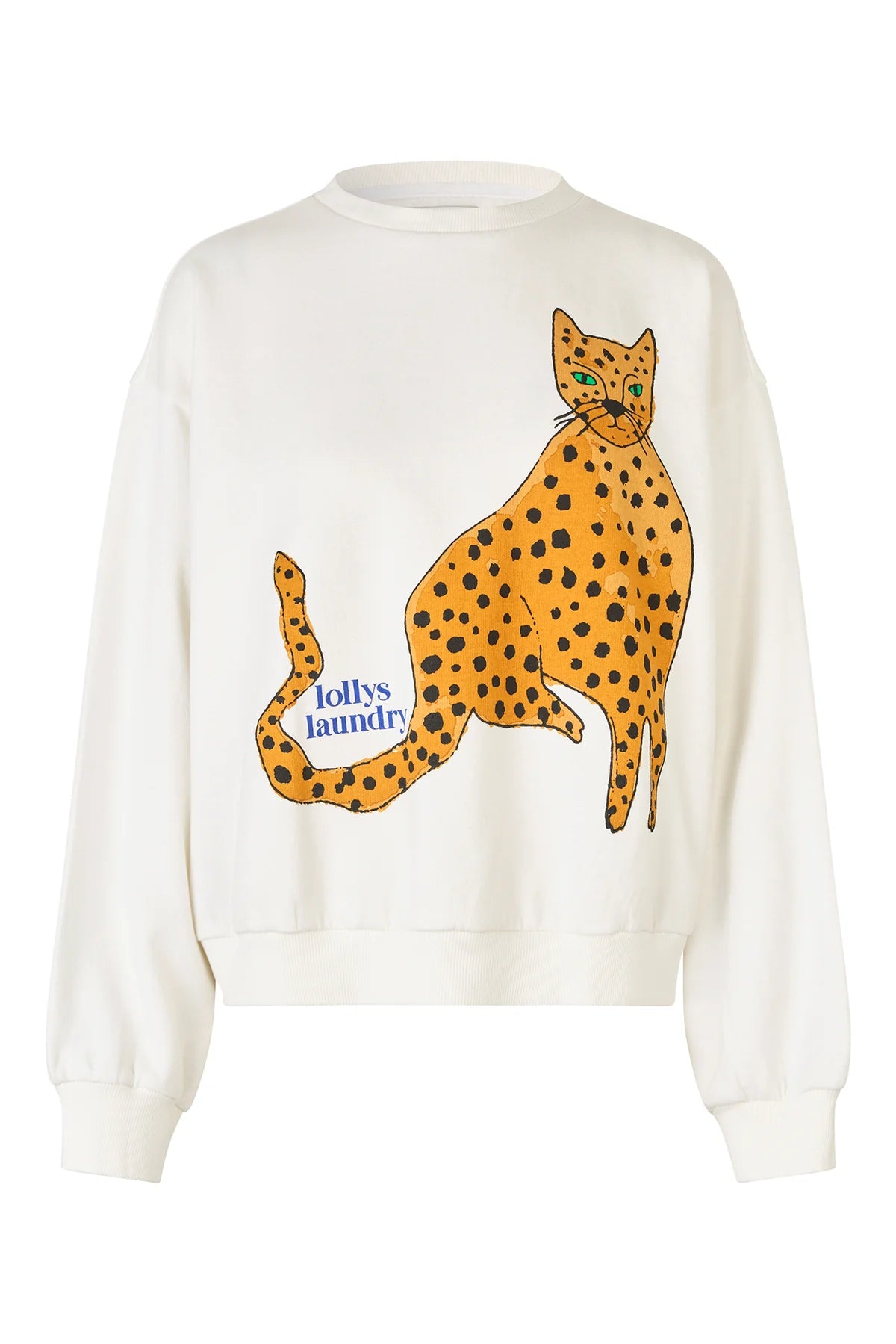 Lolly's Laundry - SydneyLL Leopard Sweatshirt | White