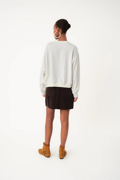 Lolly's Laundry - SydneyLL Leopard Sweatshirt | White