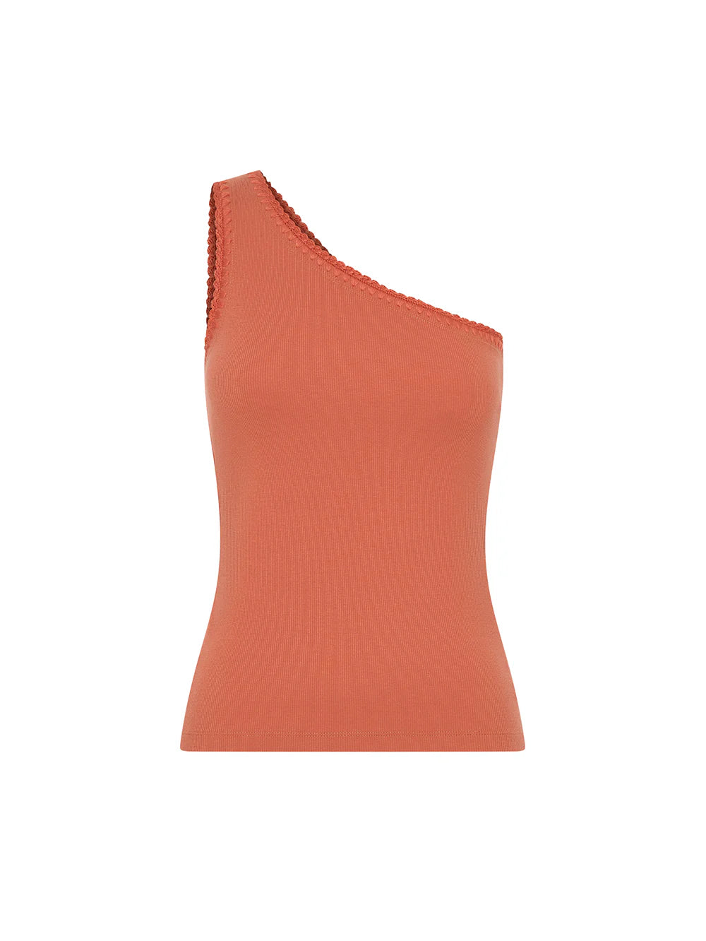 KIVARI - Tallulah One Shoulder Tank | Pale Rust