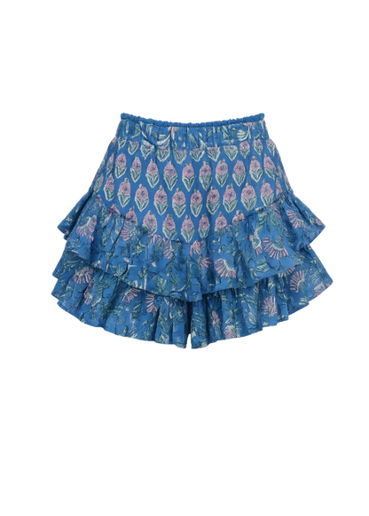 Kinga Csilla - Fae Frill Skort | Zaffre Block Print