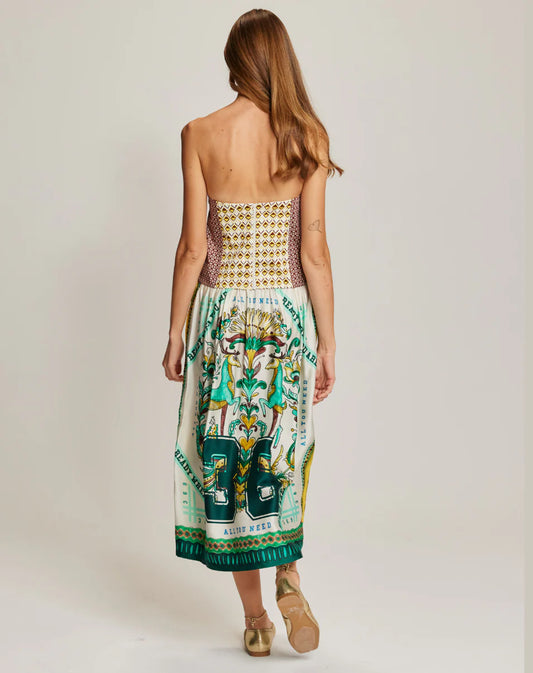 Me369 - Vanessa Sporty Jade Midi Skirt