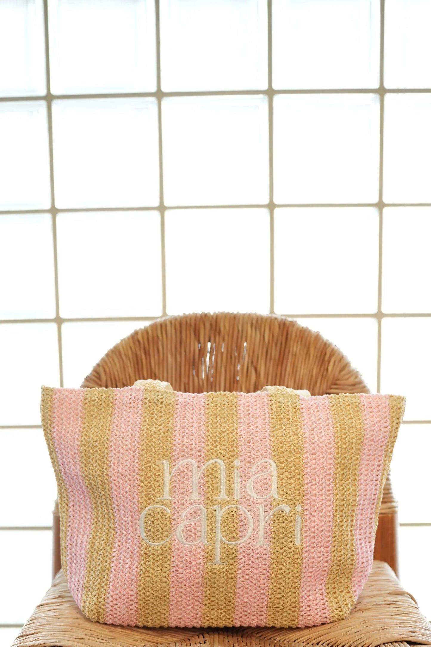 Mia Capri - Vacay Tote | Pale Pink