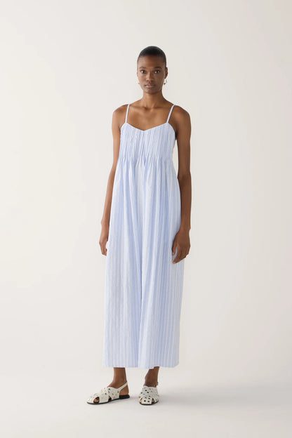 Foemina - Viv Dress | Blue Stripe Seersucker