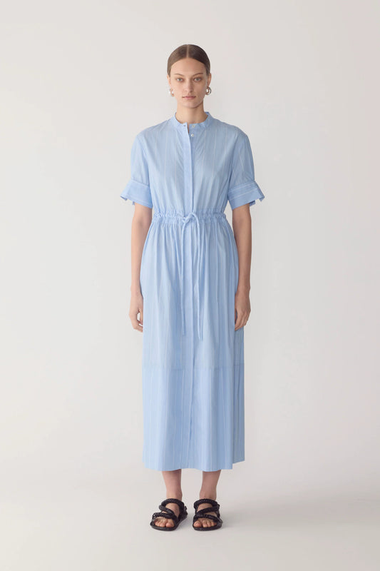 Foemina - Yolanda Dress | Chambray Pinstripe Cotton