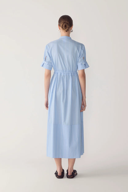 Foemina - Yolanda Dress | Chambray Pinstripe Cotton