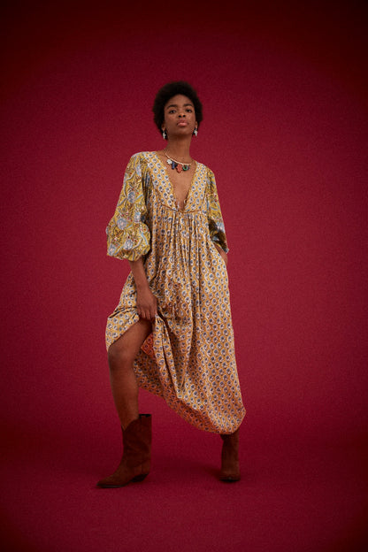 Kinga Csilla - Zoya Block Print Marrakech Dress