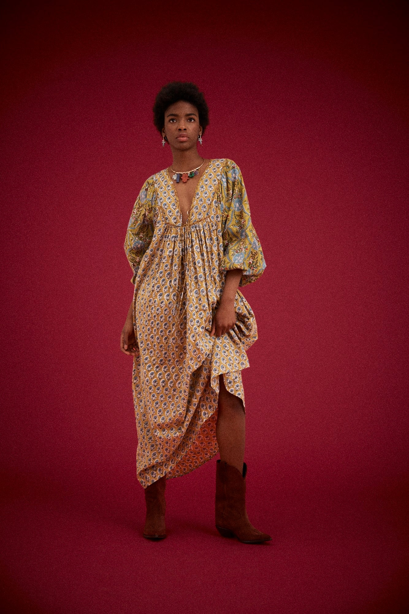 Kinga Csilla - Zoya Block Print Marrakech Dress
