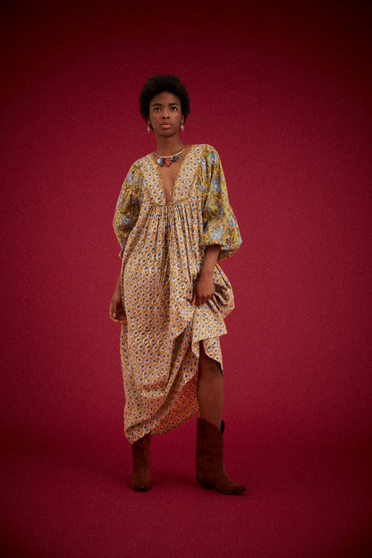 Kinga Csilla - Zoya Block Print Marrakech Dress