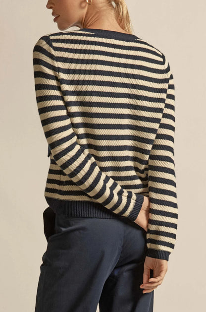 Zoe Kratzmann - Camber Knit | Midnight Cream Stripe
