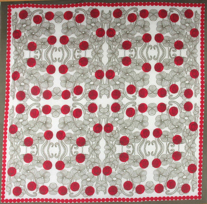 Burma Red Cotton Square