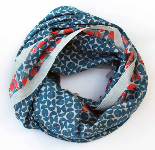 Coral Perspective Cotton Square