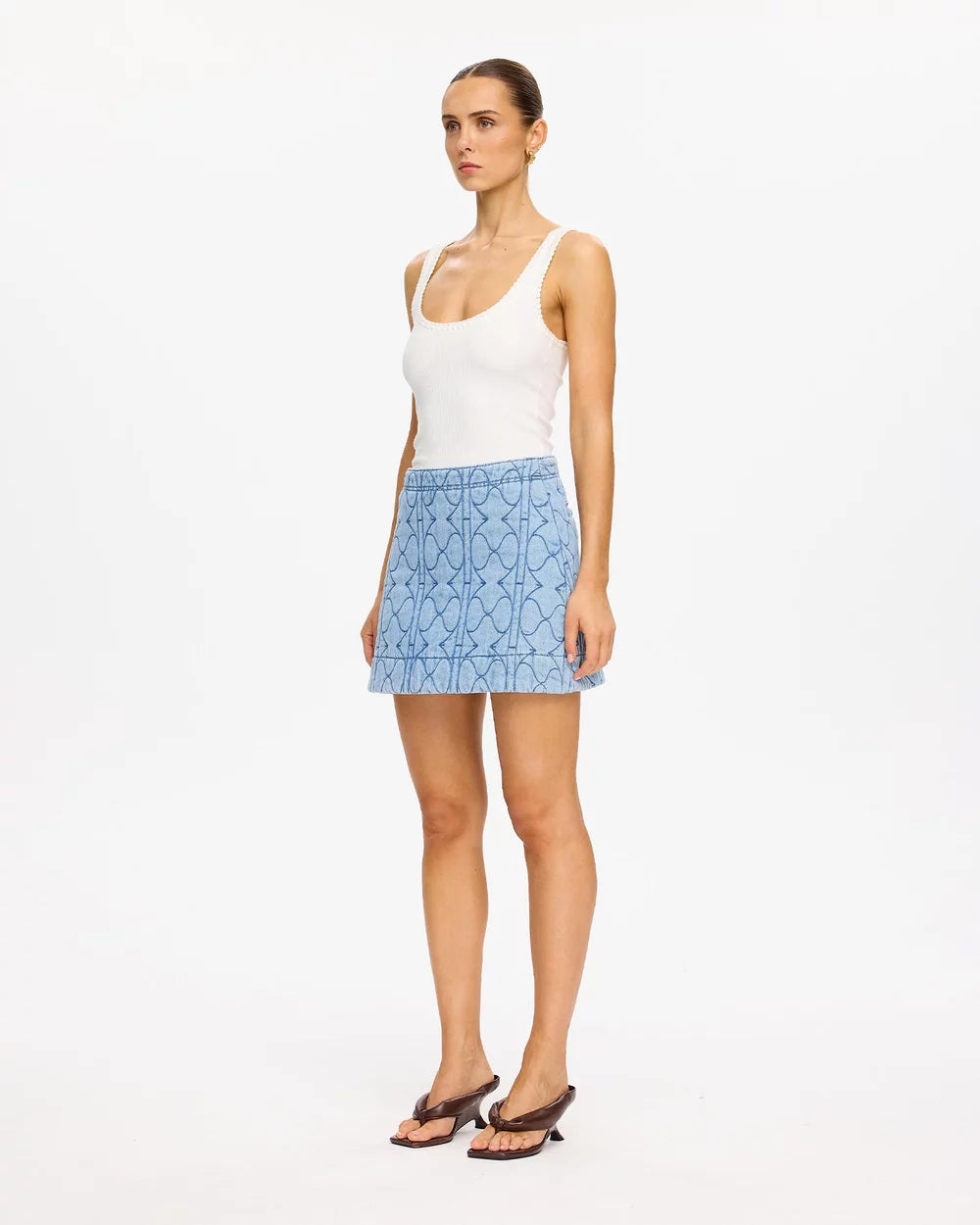 KIVARI - Joey Denim Mini Skirt