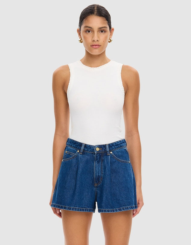 KIVARI - Monroe Denim Short | Indigo Blue