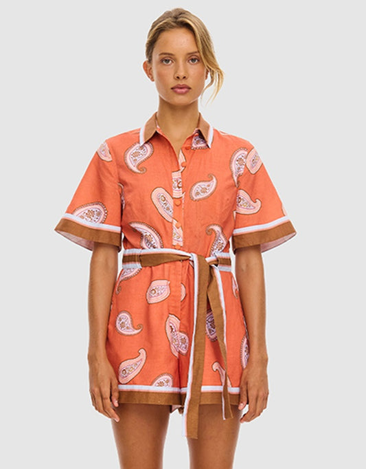 KIVARI - Ezra Playsuit | Coral