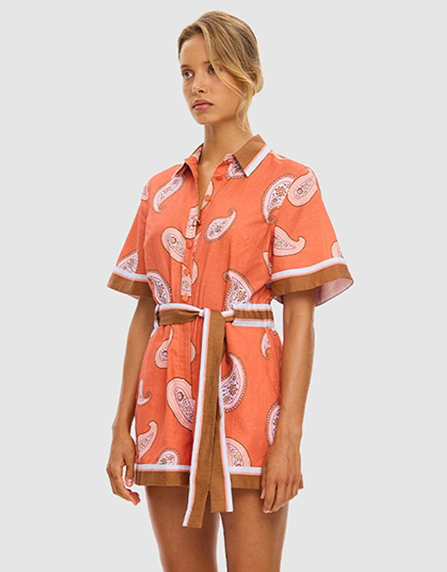KIVARI - Ezra Playsuit | Coral