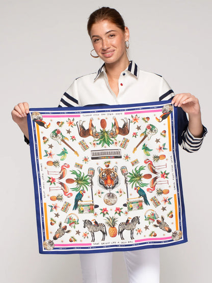 Vilagallo - Jungle Disco Medium Silk Scarf