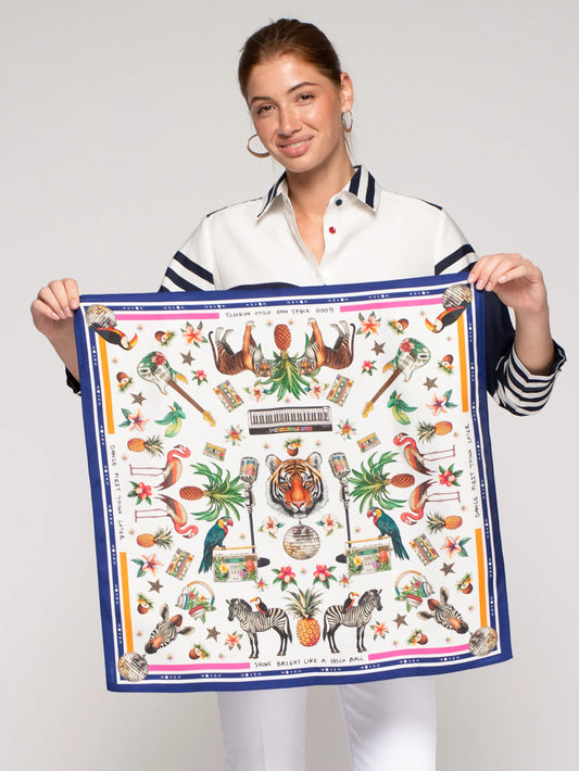 Vilagallo - Jungle Disco Medium Silk Scarf