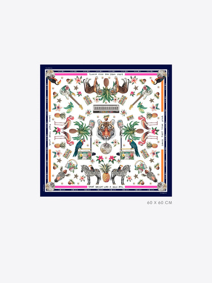 Vilagallo - Jungle Disco Medium Silk Scarf