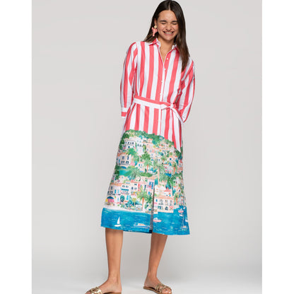 Vilagallo - Shirt Dress Puerto Banús Stripe Cotton