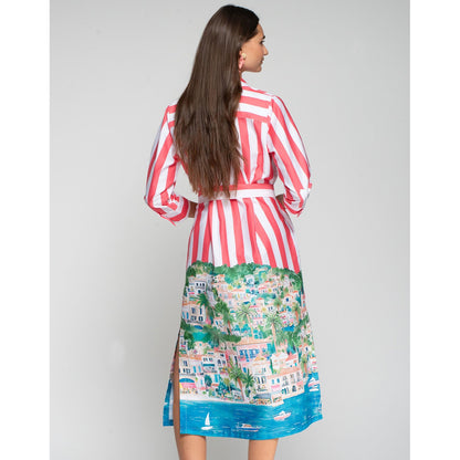 Vilagallo - Shirt Dress Puerto Banús Stripe Cotton