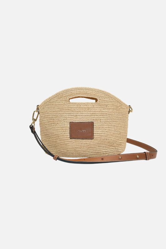 Nim The Label - Leather Trimmed Raffia Mini