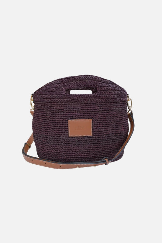 Nim The Label - Leather Trim Raffia BB | Cocoa