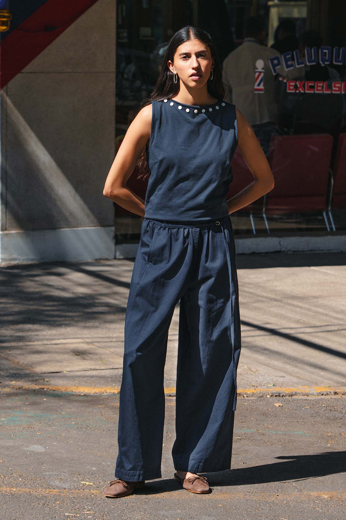 Rowie - Maryanne Barrel Leg Pants | Ink