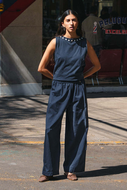 Rowie - Maryanne Barrel Leg Pants | Ink