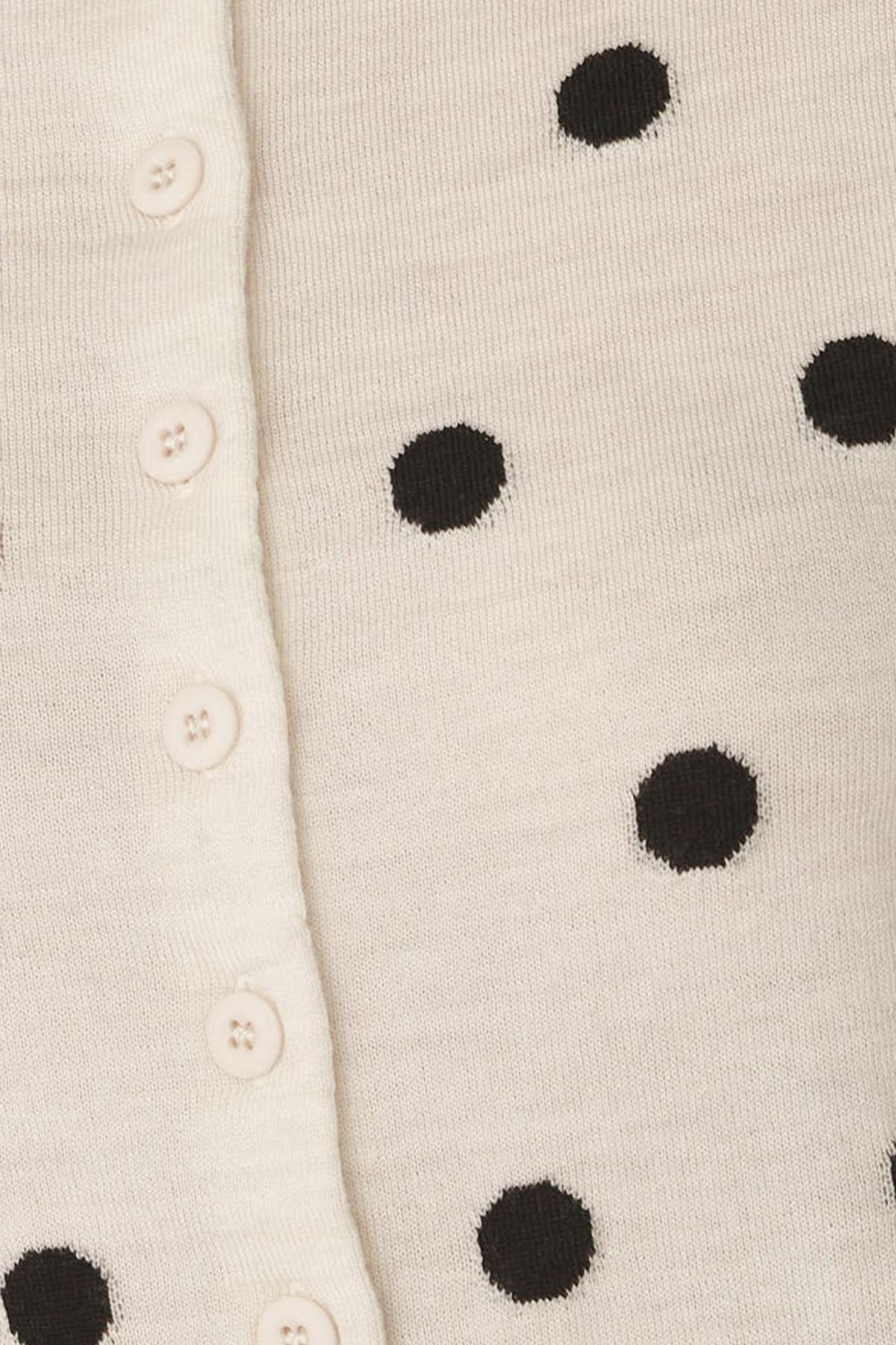 Rowie - Sandra Merino Knit Top | Bone / Espresso Spot