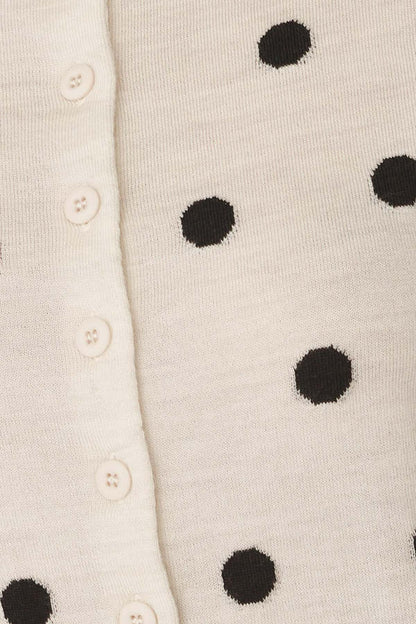 Rowie - Sandra Merino Knit Top | Bone / Espresso Spot