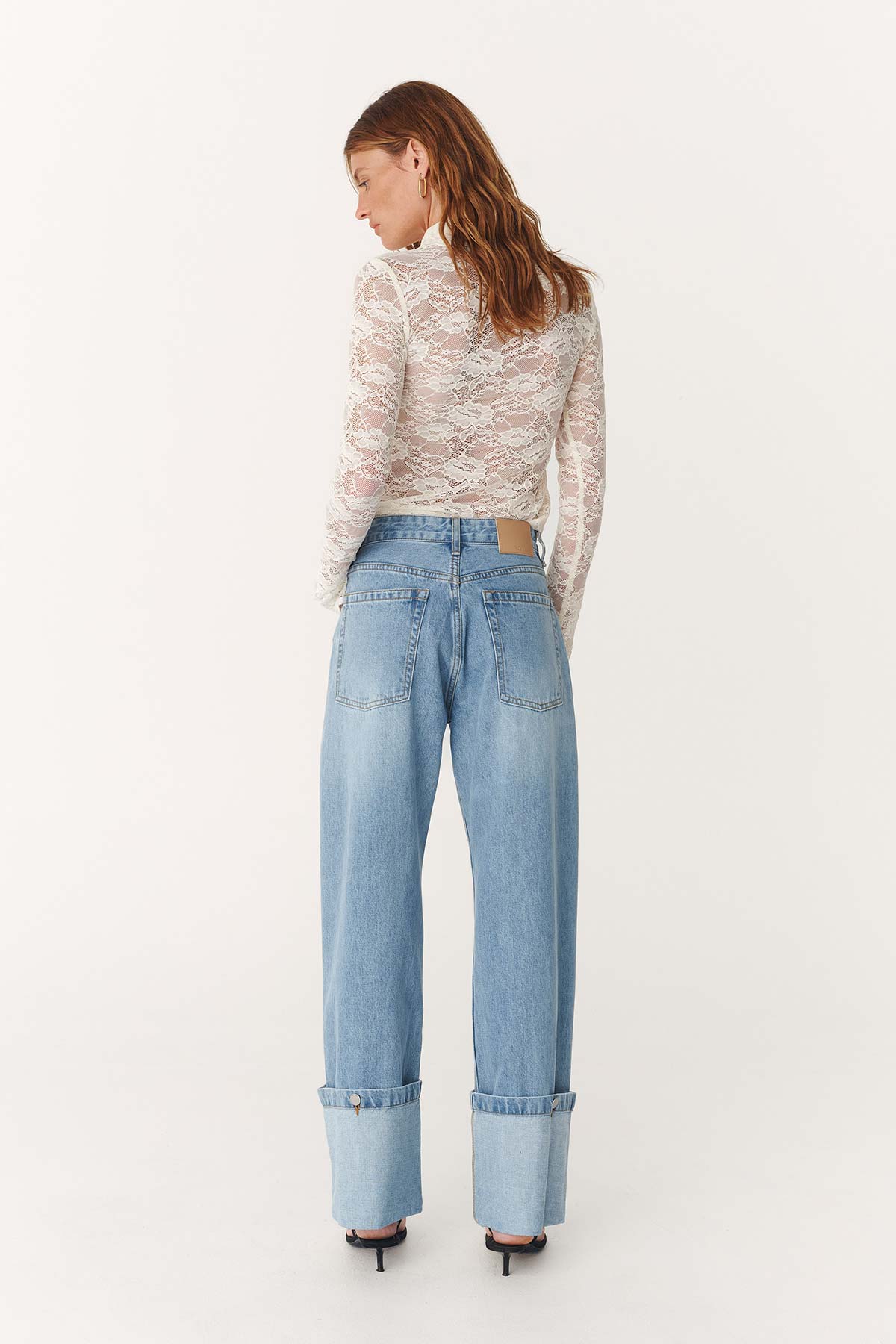 Rowie - Walter Cuffed Straight Jeans | Faded Blue