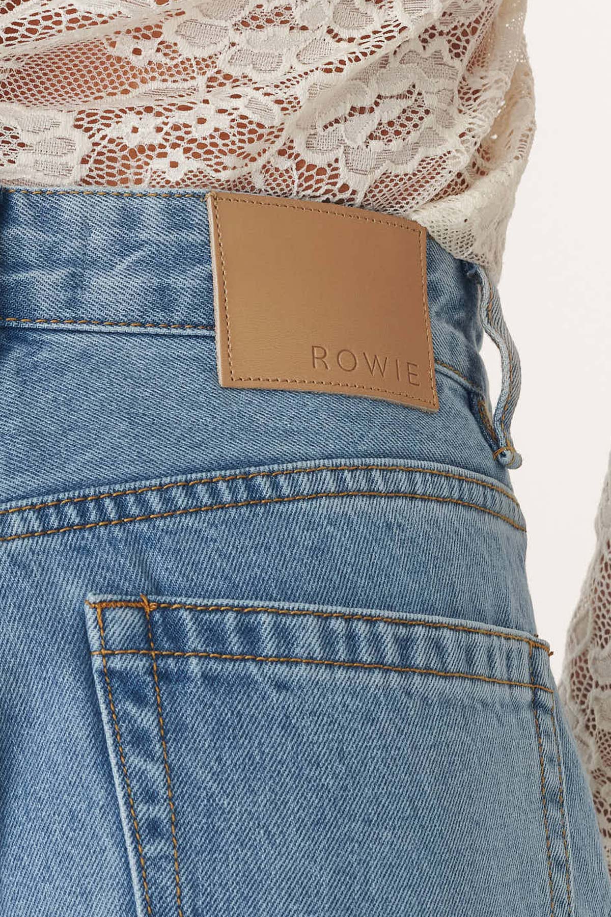 Rowie - Walter Cuffed Straight Jeans | Faded Blue