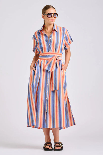 Shirty - The Lucy Dress | Blue Sky Stripe